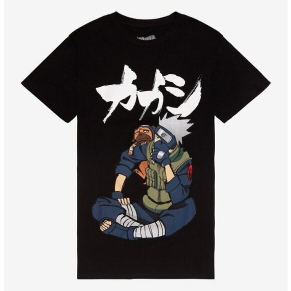 Naruto Shippuden Kakashi & Pakkun Anime T-Shirt Unisex, size XS - Picture 1 of 9